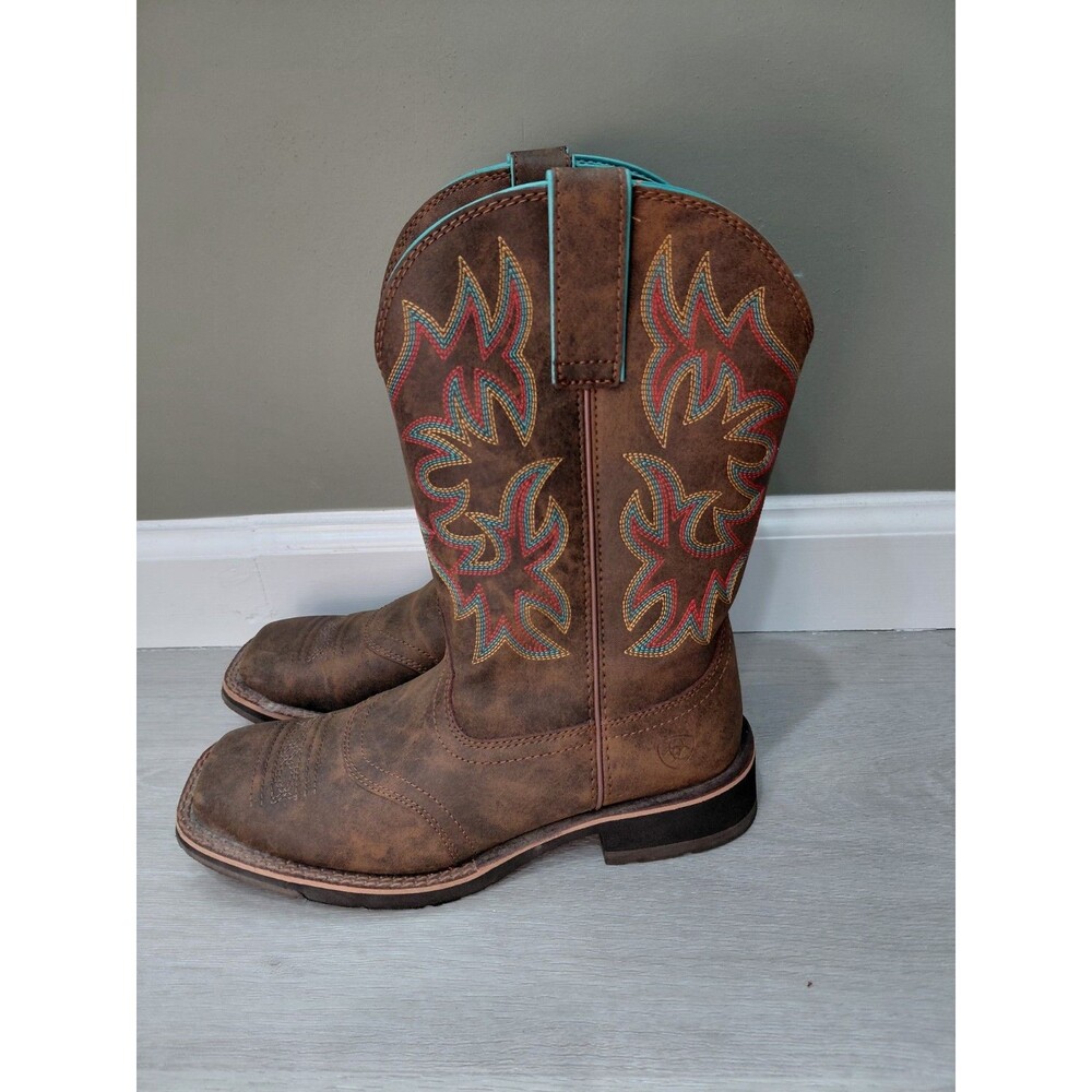 Ariat Delilah Western Performance Womens Boots Broad Square Toe Brown Size 6.5 B